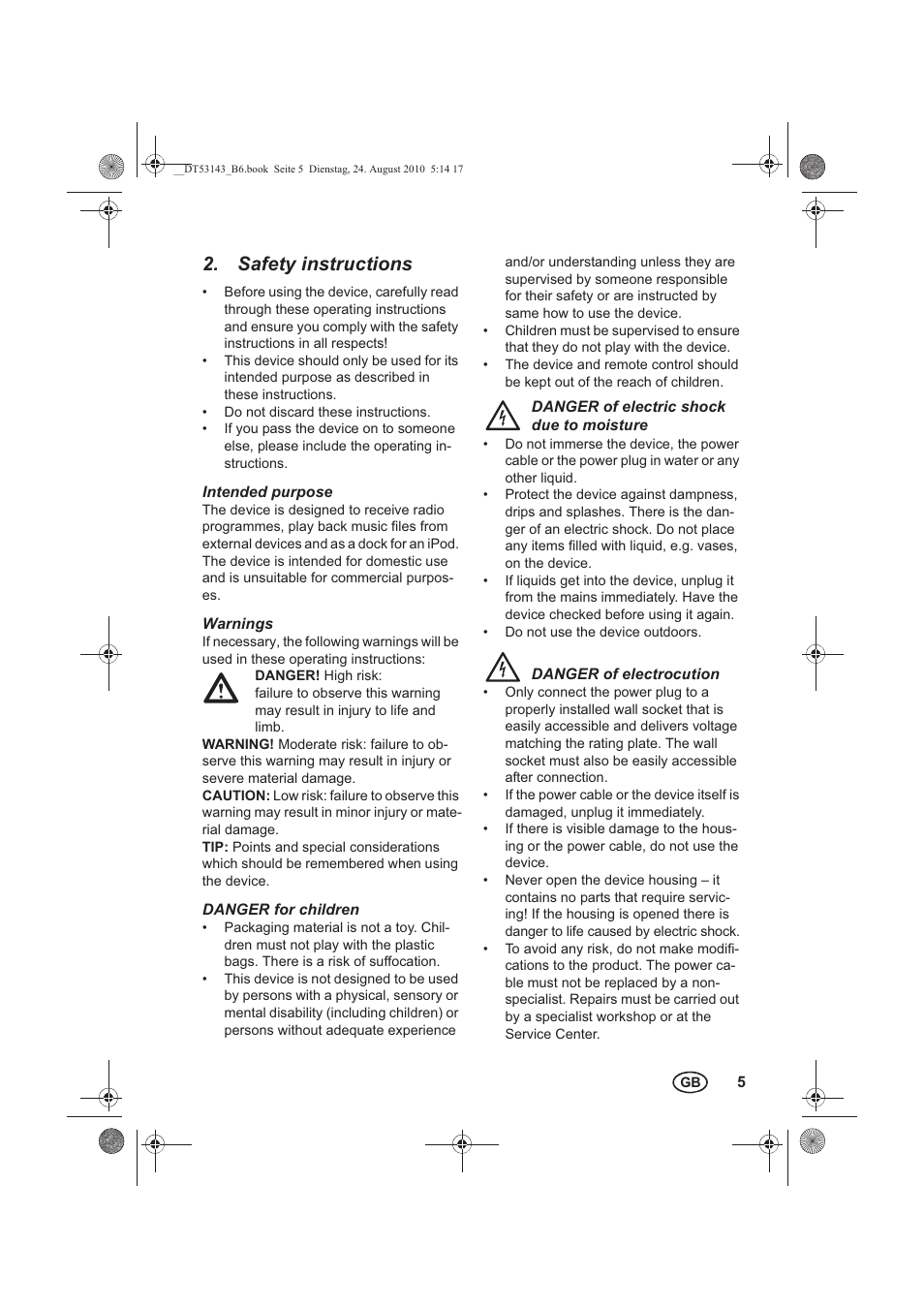 Safety instructions | Silvercrest SST 50 A1 User Manual | Page 7 / 18