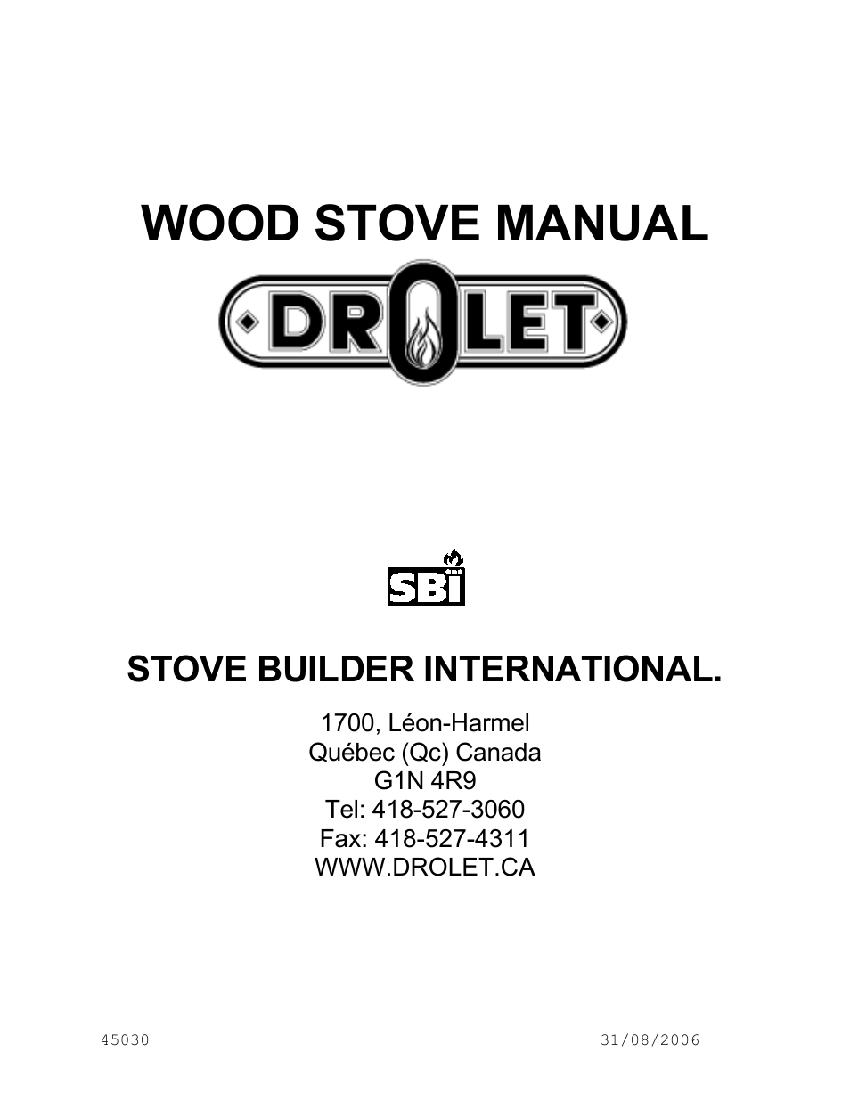 Drolet Wood Stove User Manual | 31 pages