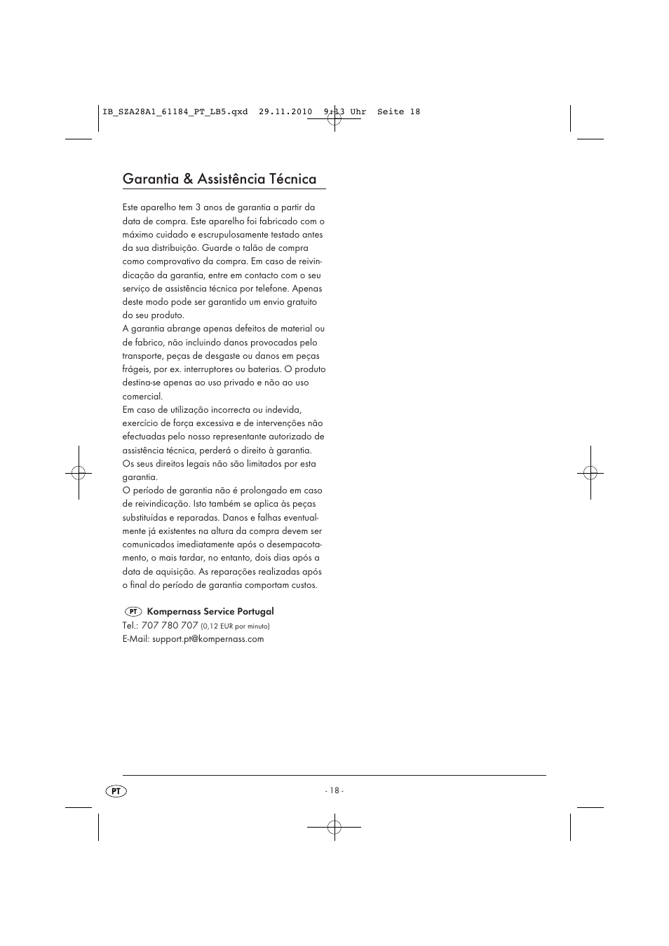 Garantia & assistência técnica | Silvercrest SZA 28 A1 User Manual | Page 20 / 32