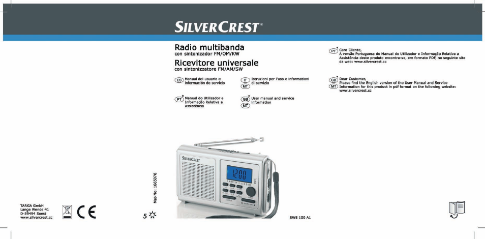 Silvercrest SWE 100 A1 User Manual | 104 pages