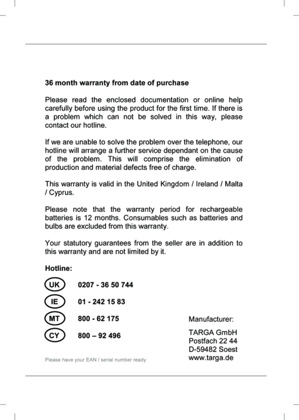 Warranty information | Silvercrest SWE 100 A1 User Manual | Page 103 / 104