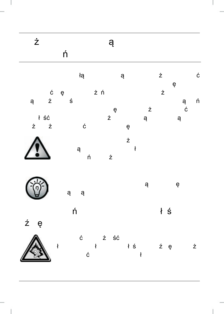 Wa żne instrukcje związane z bezpiecze ństwem, Niebezpiecze ństwo spowodowane głośnym d źwiękiem | Silvercrest SWE 100 A1 User Manual | Page 108 / 155