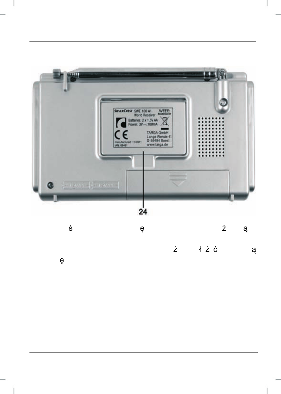 Podpórka | Silvercrest SWE 100 A1 User Manual | Page 115 / 155