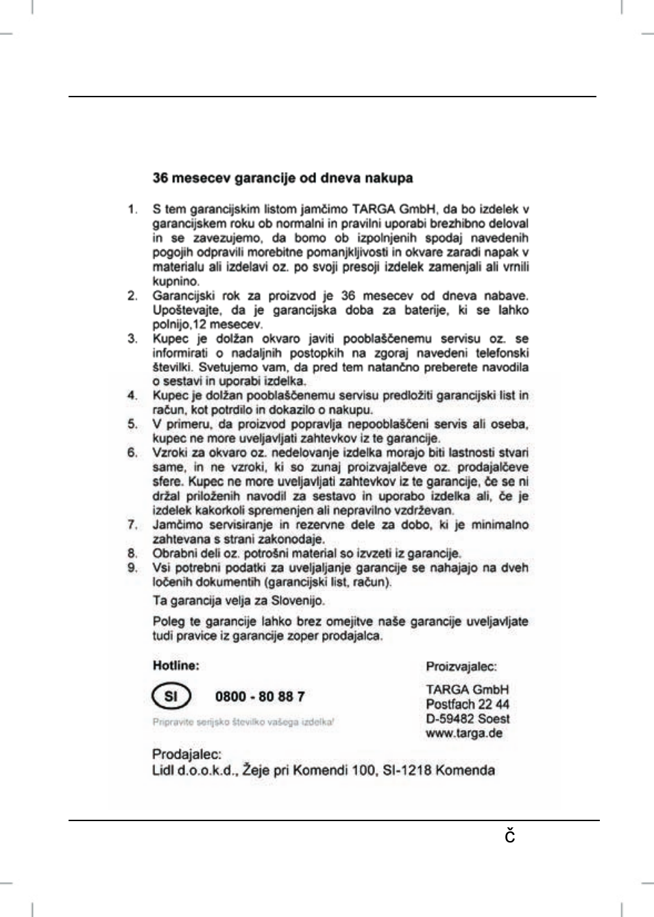 Informacije o garanciji | Silvercrest SWE 100 A1 User Manual | Page 154 / 155