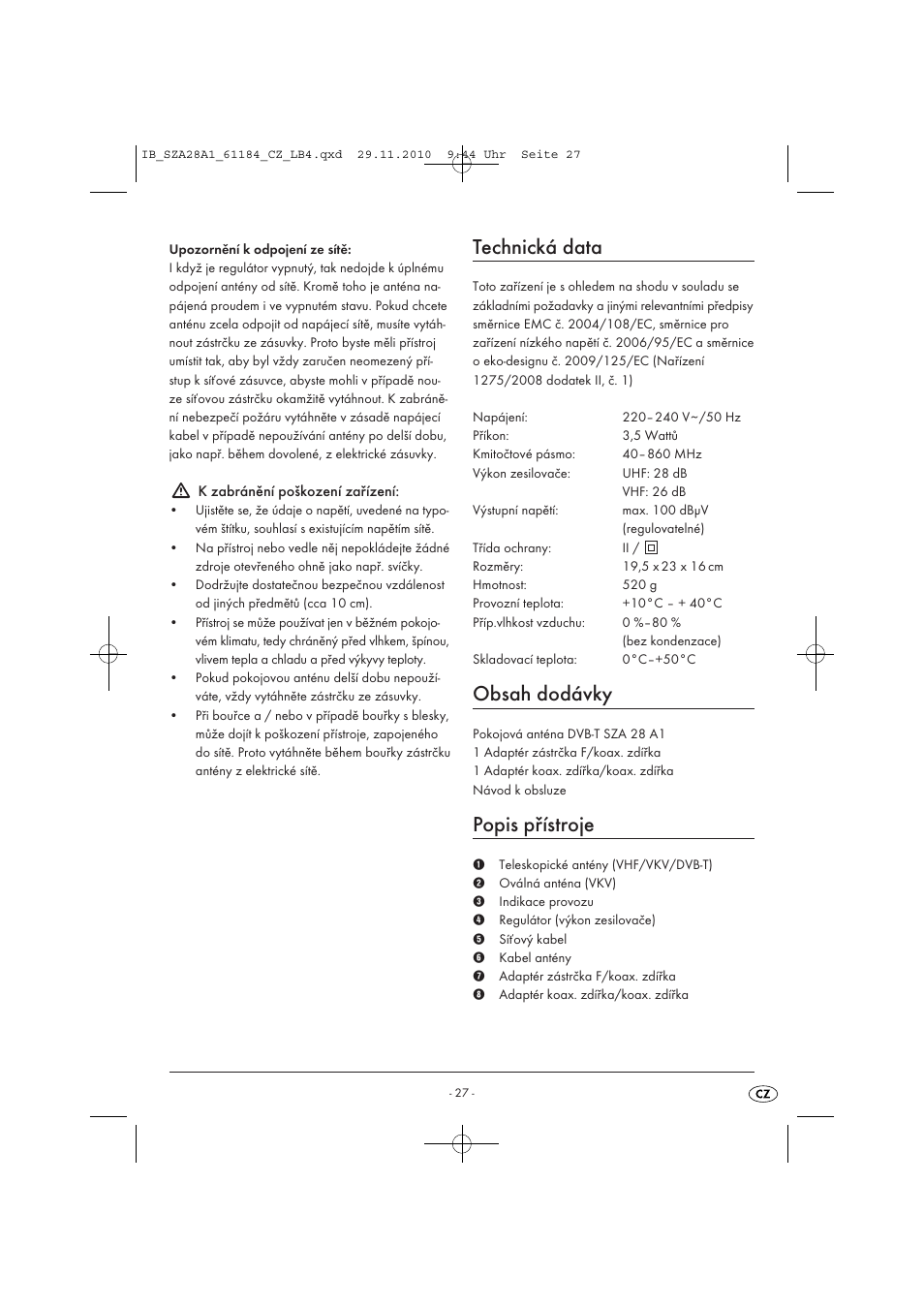 Silvercrest SZA 28 A1 User Manual | Page 29 / 44