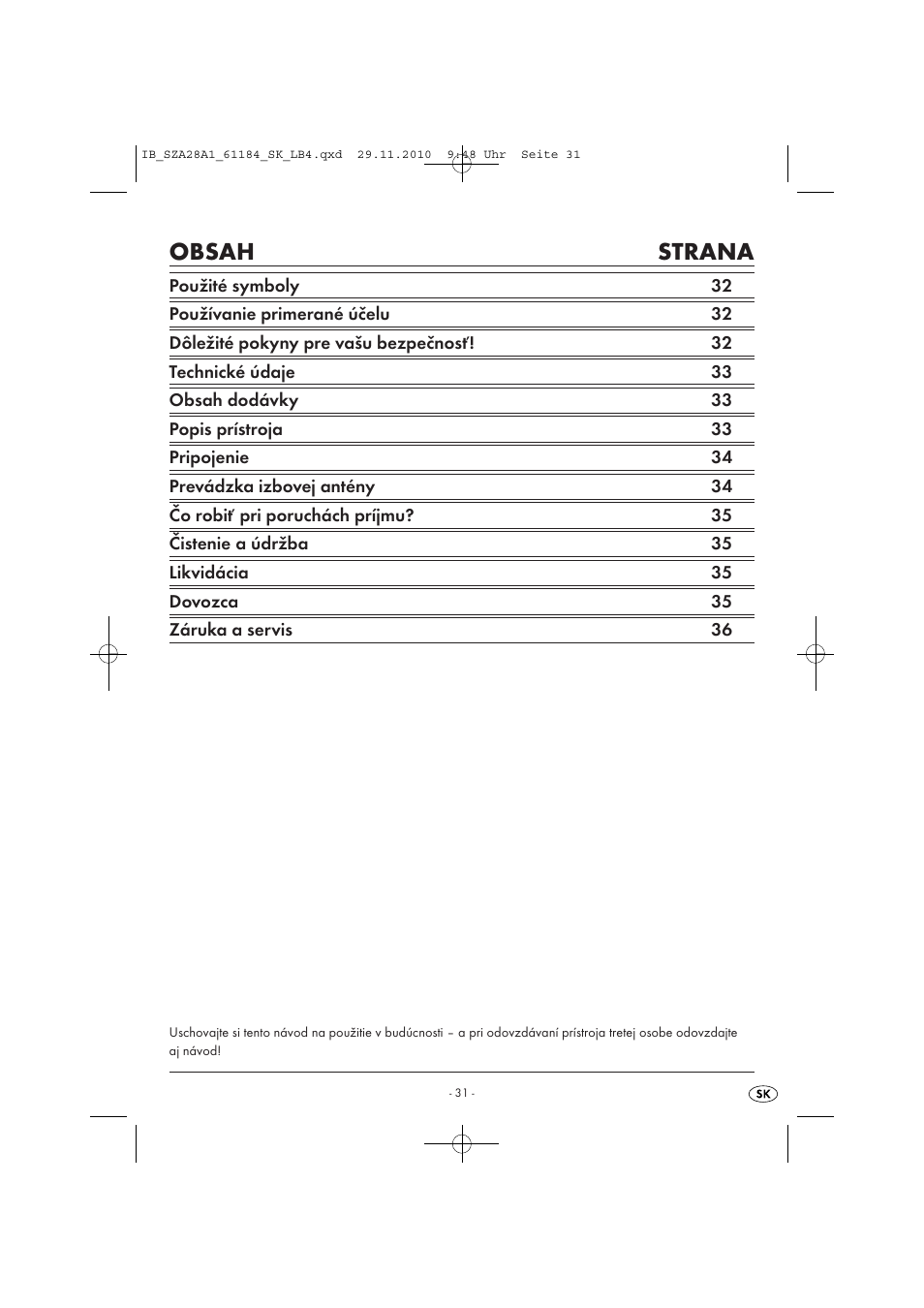 Silvercrest SZA 28 A1 User Manual | Page 33 / 44