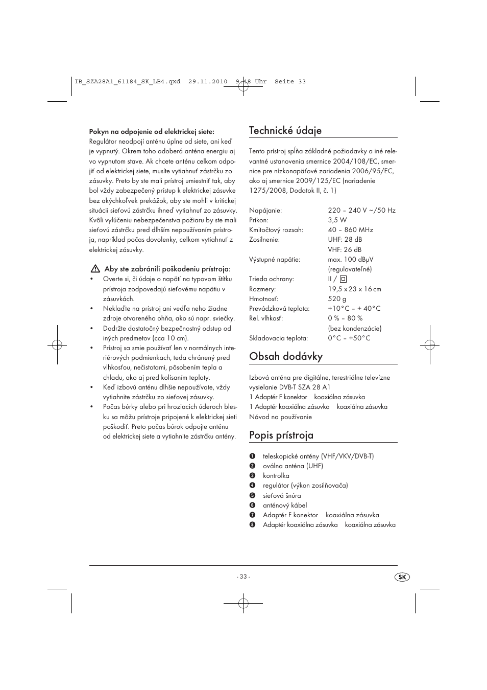 Silvercrest SZA 28 A1 User Manual | Page 35 / 44