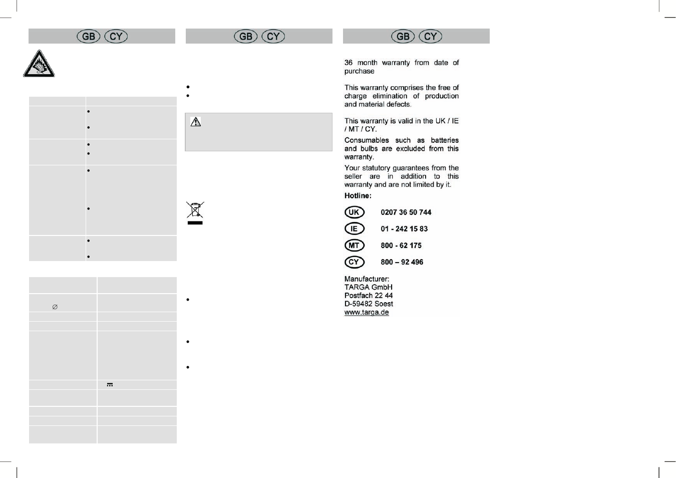 Troubleshooting, Technical data, System requirements | Warranty information | Silvercrest STL 1.5 A1 User Manual | Page 2 / 6