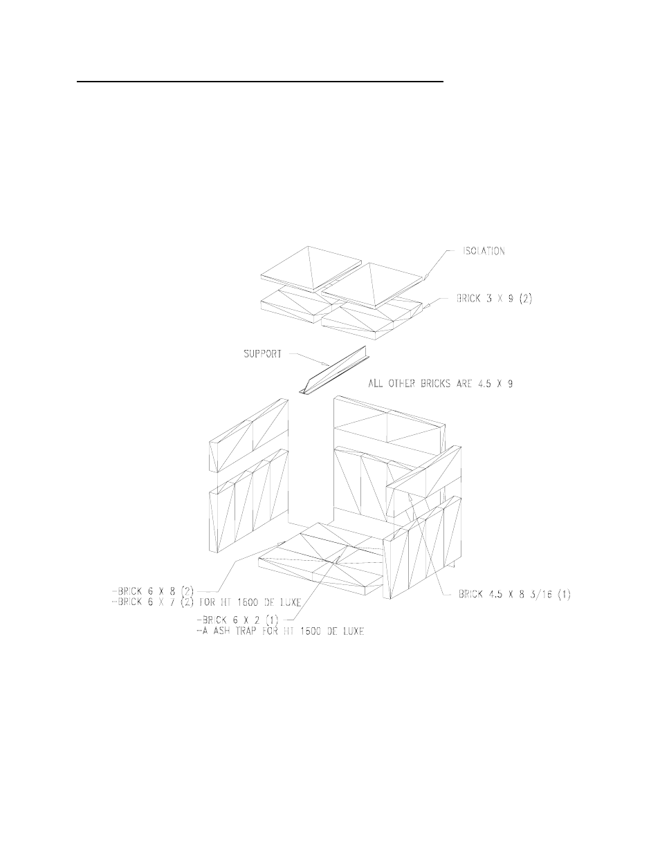 Bricks and insulation installation (ht-1600) | Drolet HT1200 User Manual | Page 7 / 28