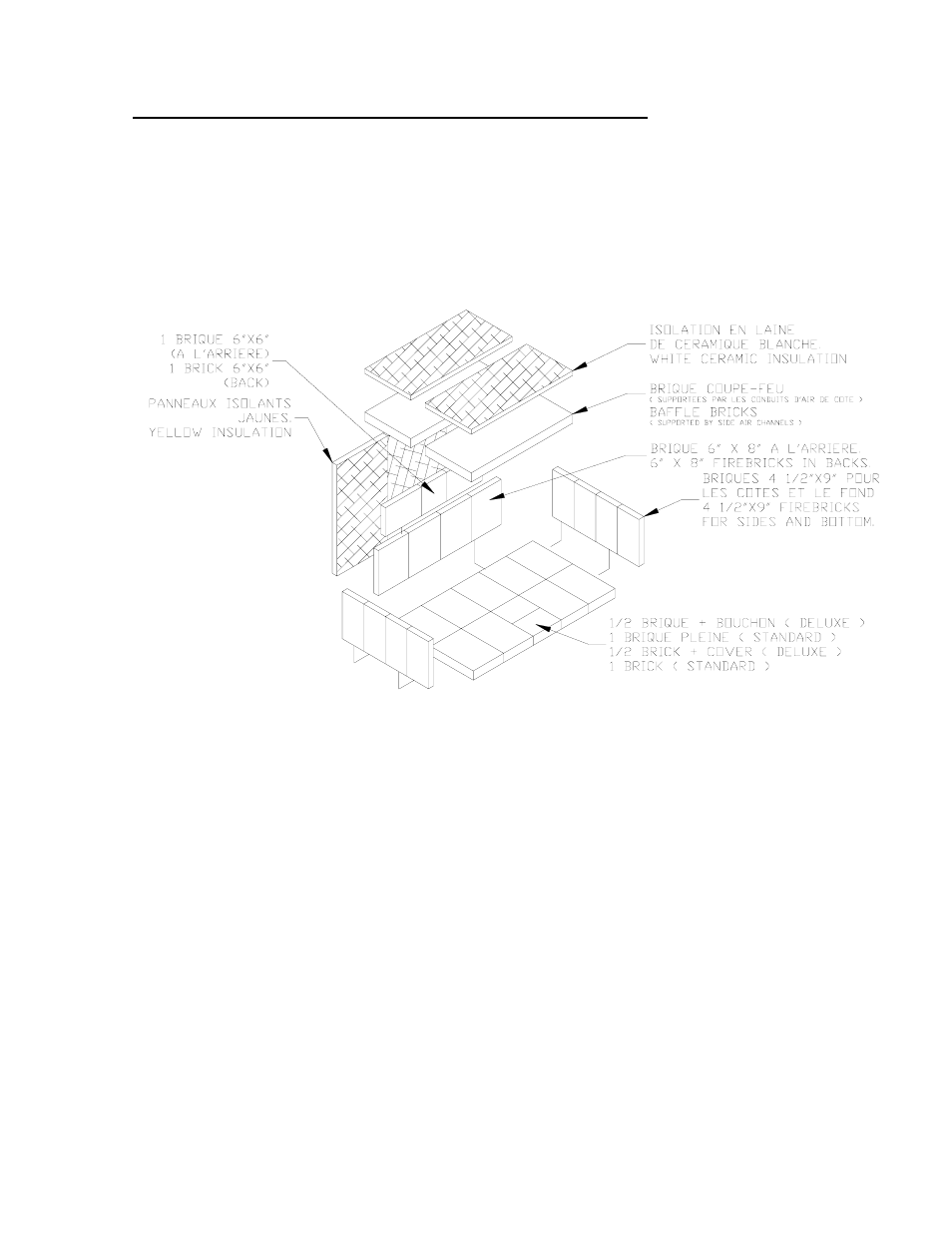 Brick and insulation installation (ht-2000) | Drolet HT1200 User Manual | Page 8 / 28