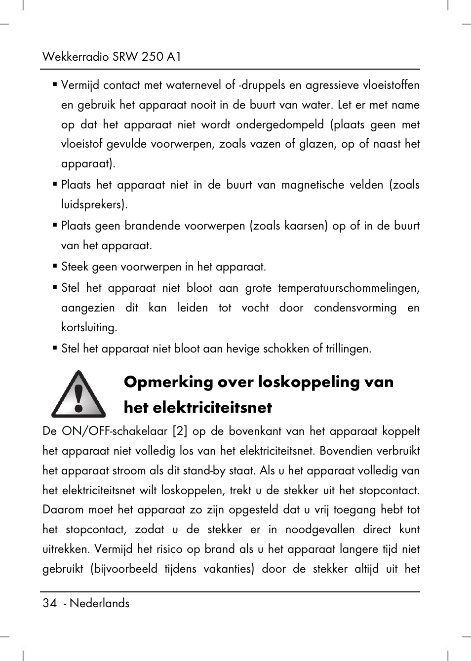 Silvercrest SRW 250 A1 User Manual | Page 36 / 108