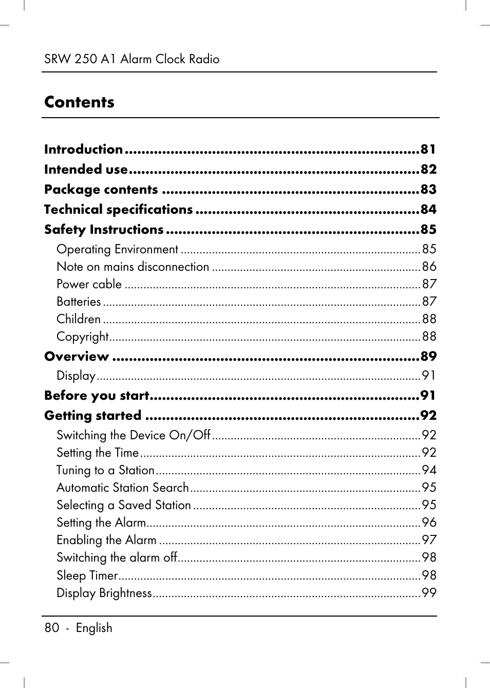 Silvercrest SRW 250 A1 User Manual | Page 82 / 108