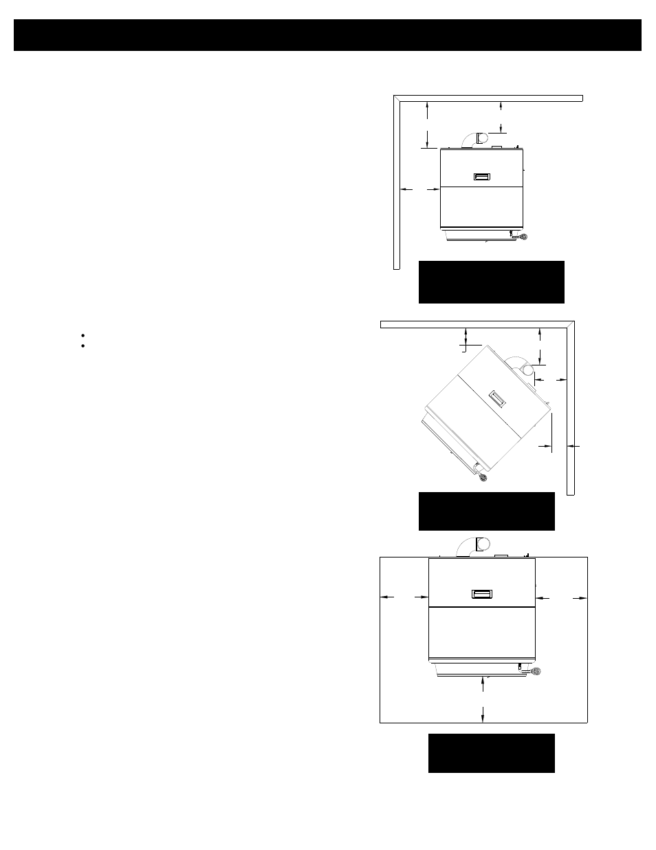 Installation 5, Back wall installation, Corner installation | Floor protection | Drolet ECO-45 User Manual | Page 5 / 29