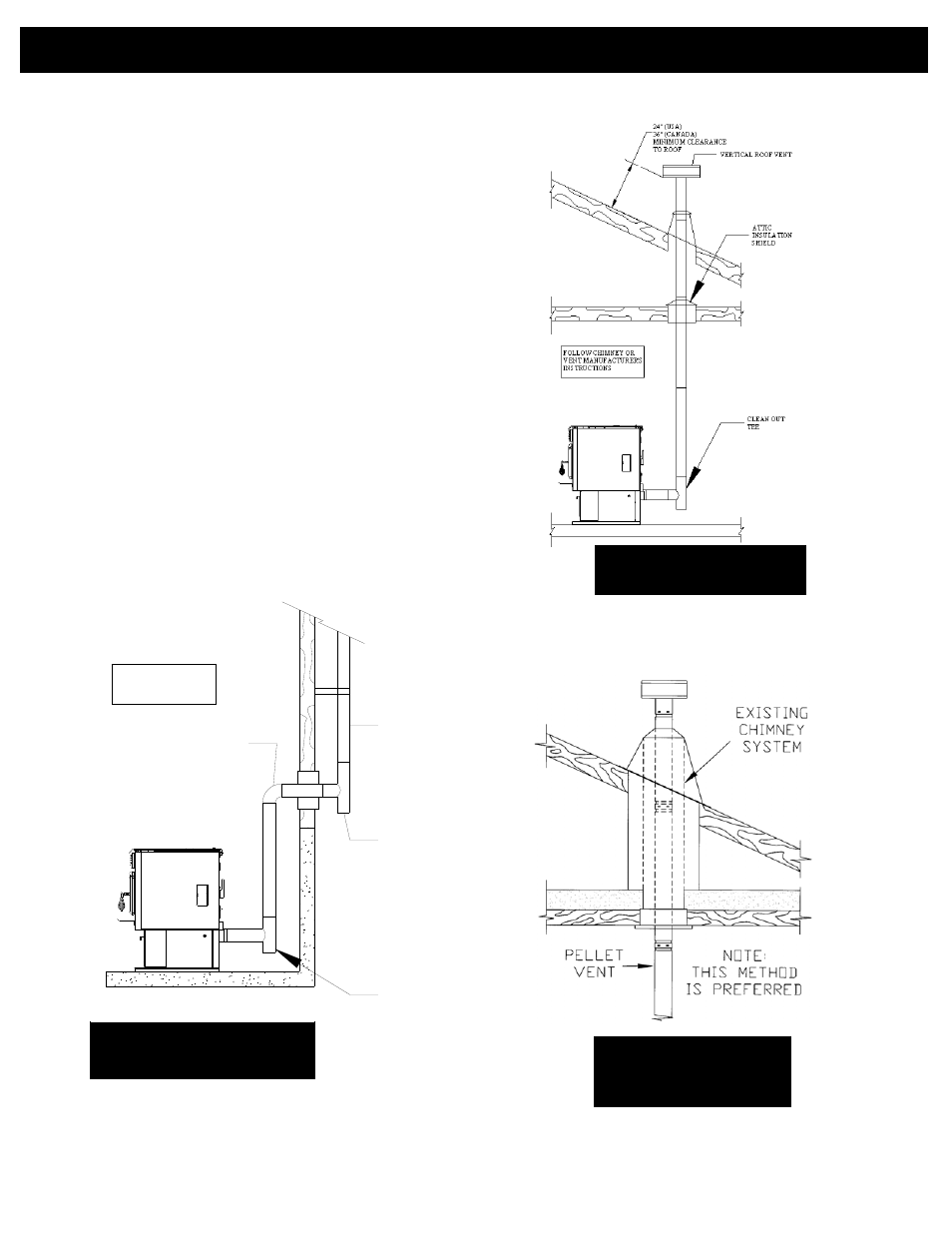 Installation 8, Venting through existing chimney, Basement installation | Drolet ECO-45 User Manual | Page 8 / 29