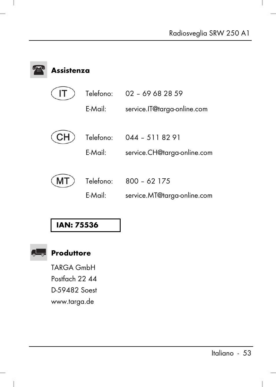 Silvercrest SRW 250 A1 User Manual | Page 55 / 108