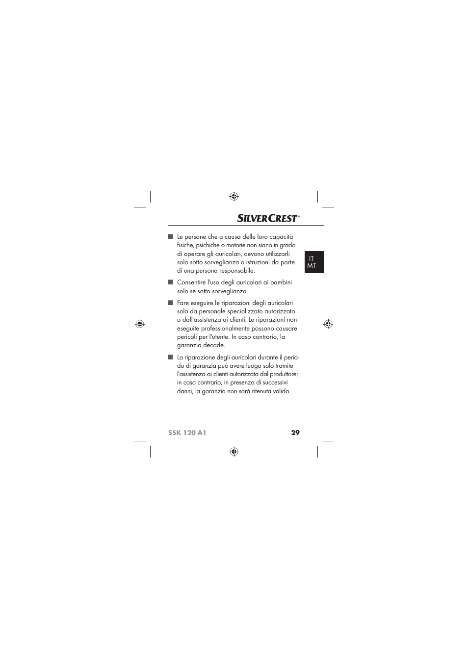 Silvercrest SSK 120 A1 User Manual | Page 31 / 90