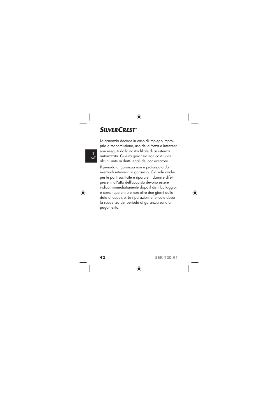 Silvercrest SSK 120 A1 User Manual | Page 44 / 90