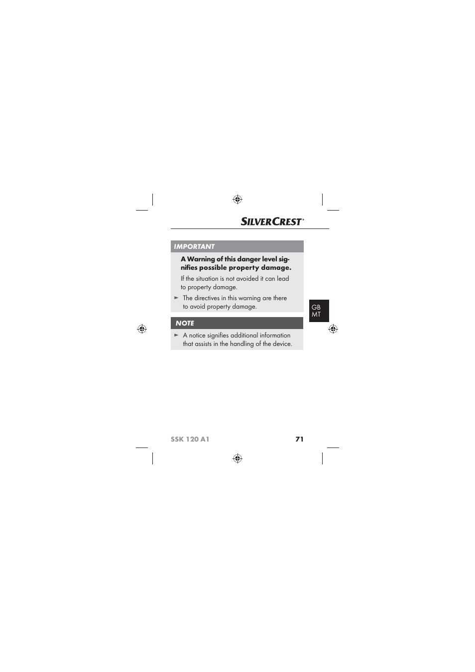 Silvercrest SSK 120 A1 User Manual | Page 73 / 90