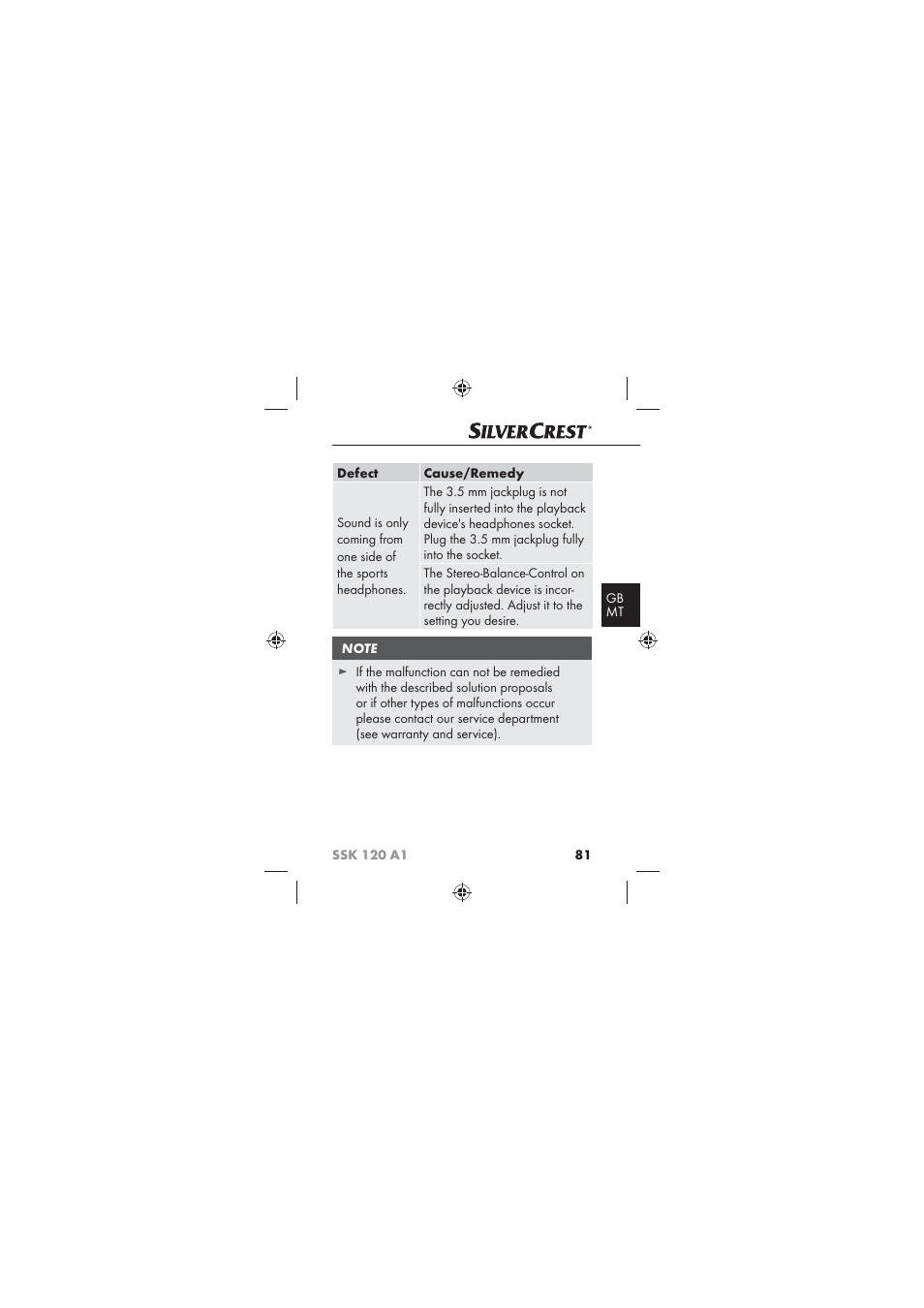 Silvercrest SSK 120 A1 User Manual | Page 83 / 90