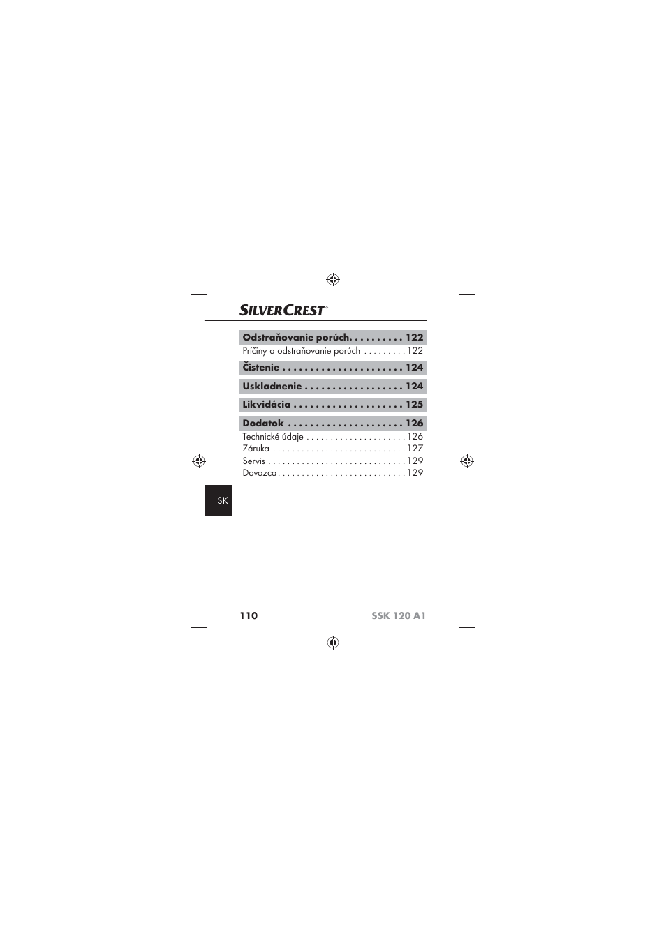 Silvercrest SSK 120 A1 User Manual | Page 112 / 132