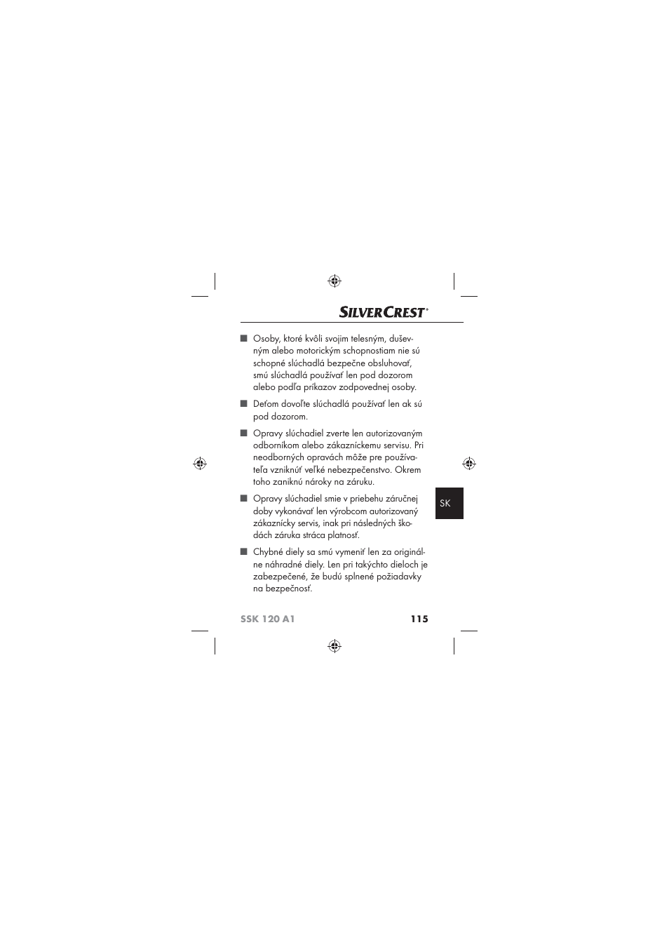 Silvercrest SSK 120 A1 User Manual | Page 117 / 132