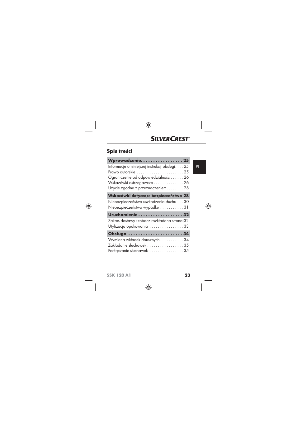 Silvercrest SSK 120 A1 User Manual | Page 25 / 132