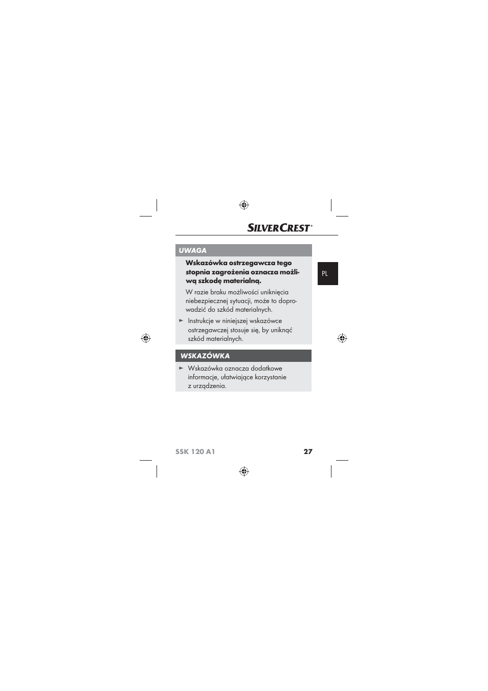 Silvercrest SSK 120 A1 User Manual | Page 29 / 132