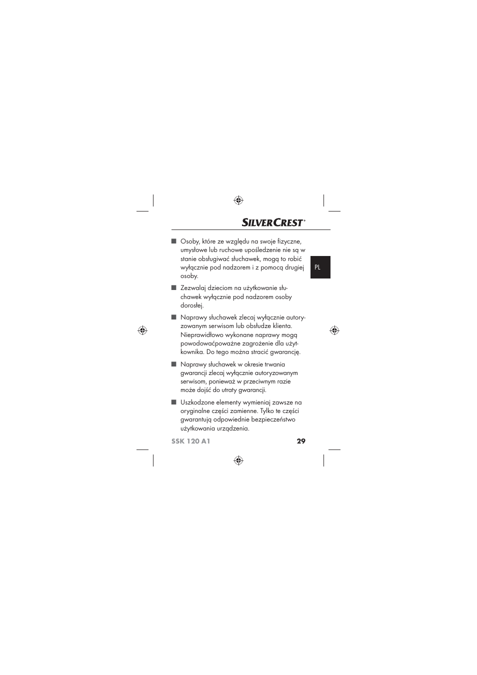 Silvercrest SSK 120 A1 User Manual | Page 31 / 132
