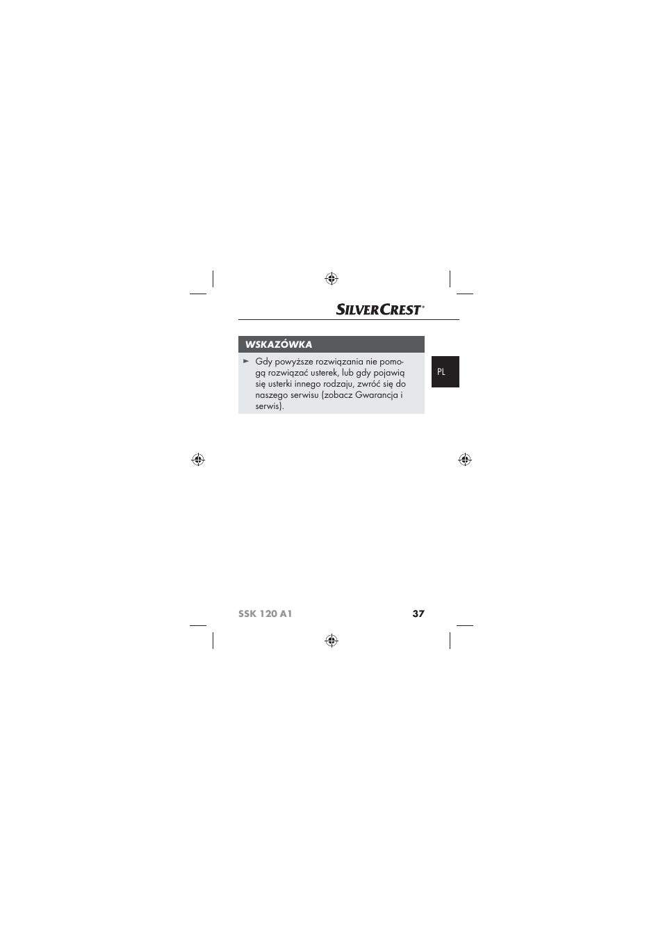 Silvercrest SSK 120 A1 User Manual | Page 39 / 132