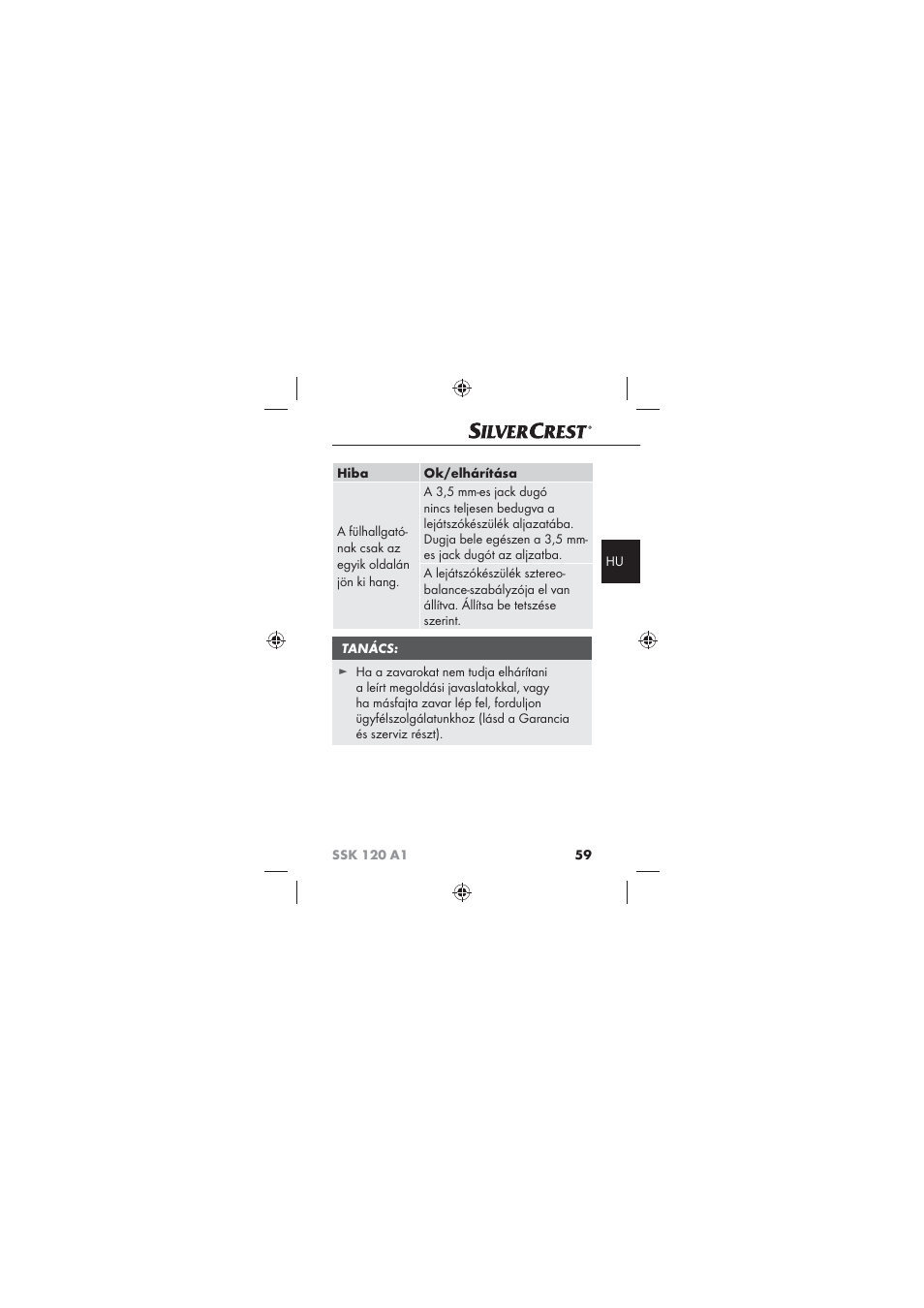 Silvercrest SSK 120 A1 User Manual | Page 61 / 132