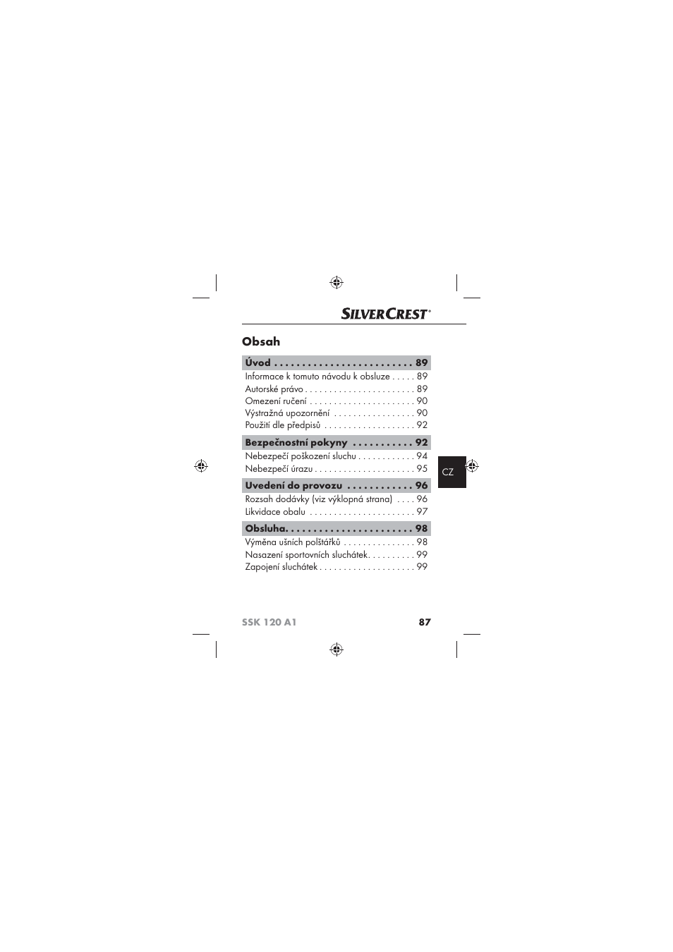 Silvercrest SSK 120 A1 User Manual | Page 89 / 132