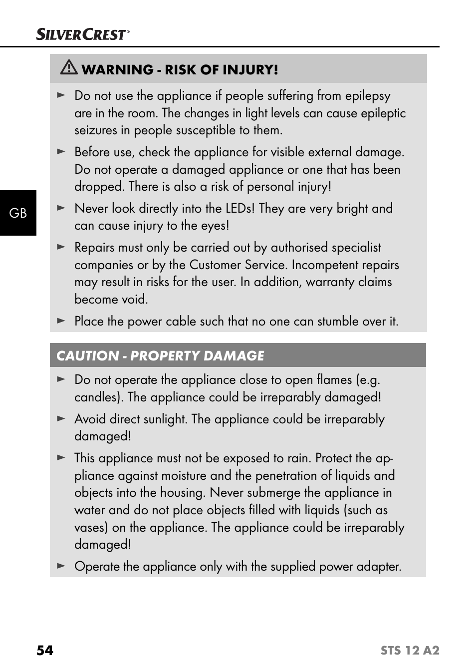 Silvercrest STS 12 A2 User Manual | Page 57 / 67