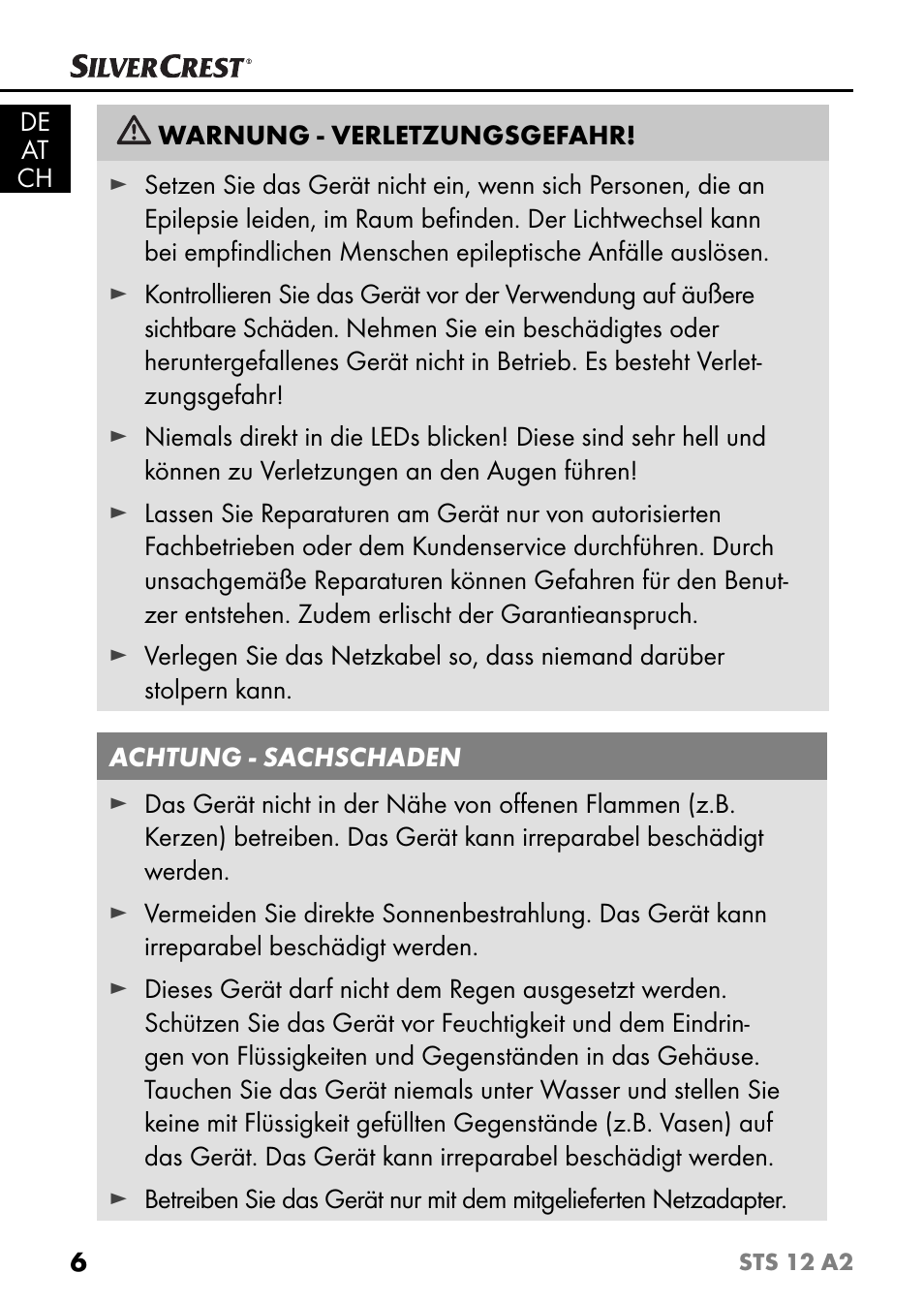 Silvercrest STS 12 A2 User Manual | Page 9 / 67