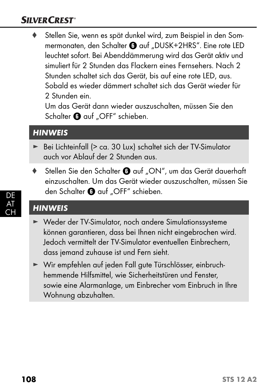 Silvercrest STS 12 A2 User Manual | Page 111 / 116