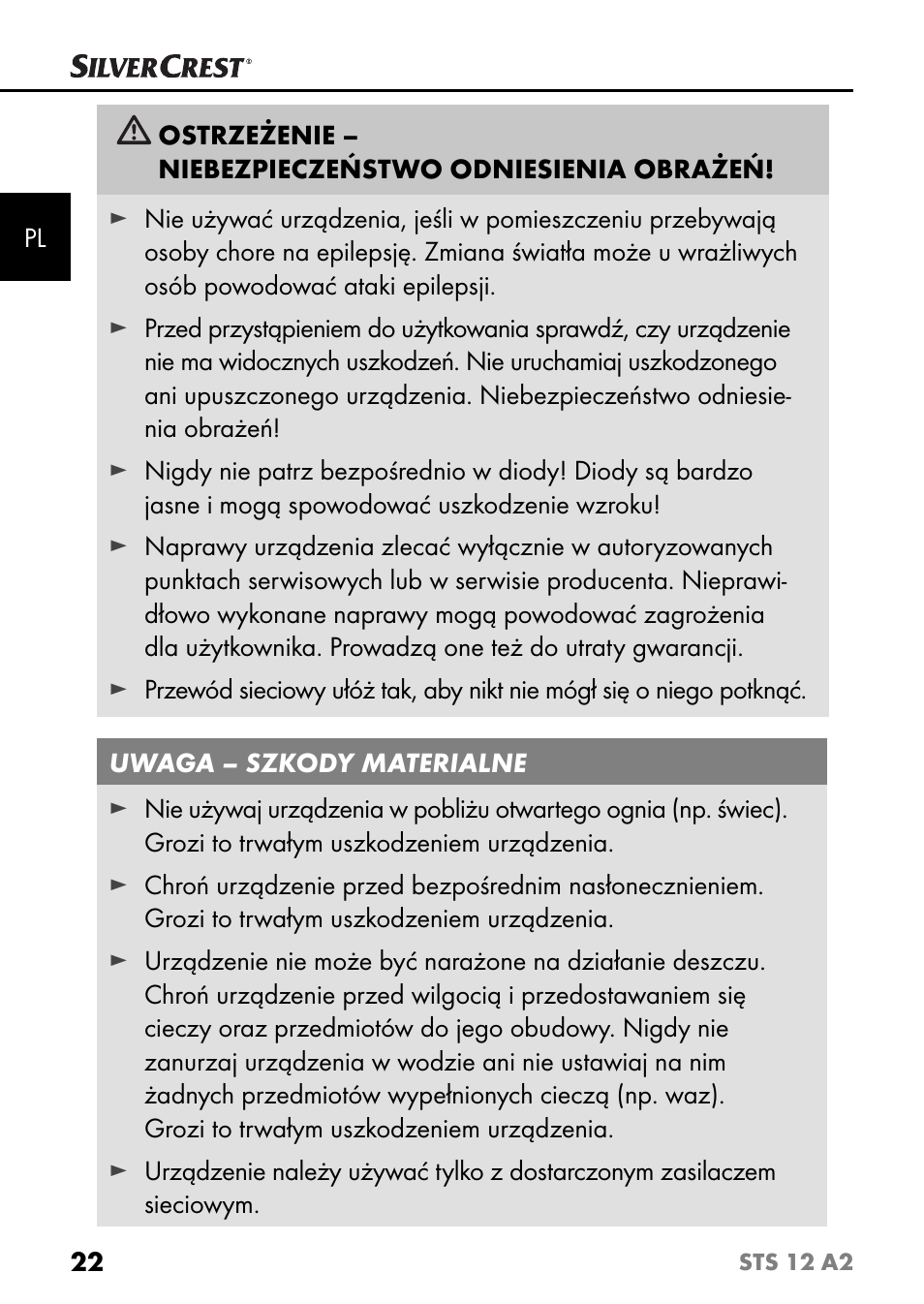 Silvercrest STS 12 A2 User Manual | Page 25 / 116