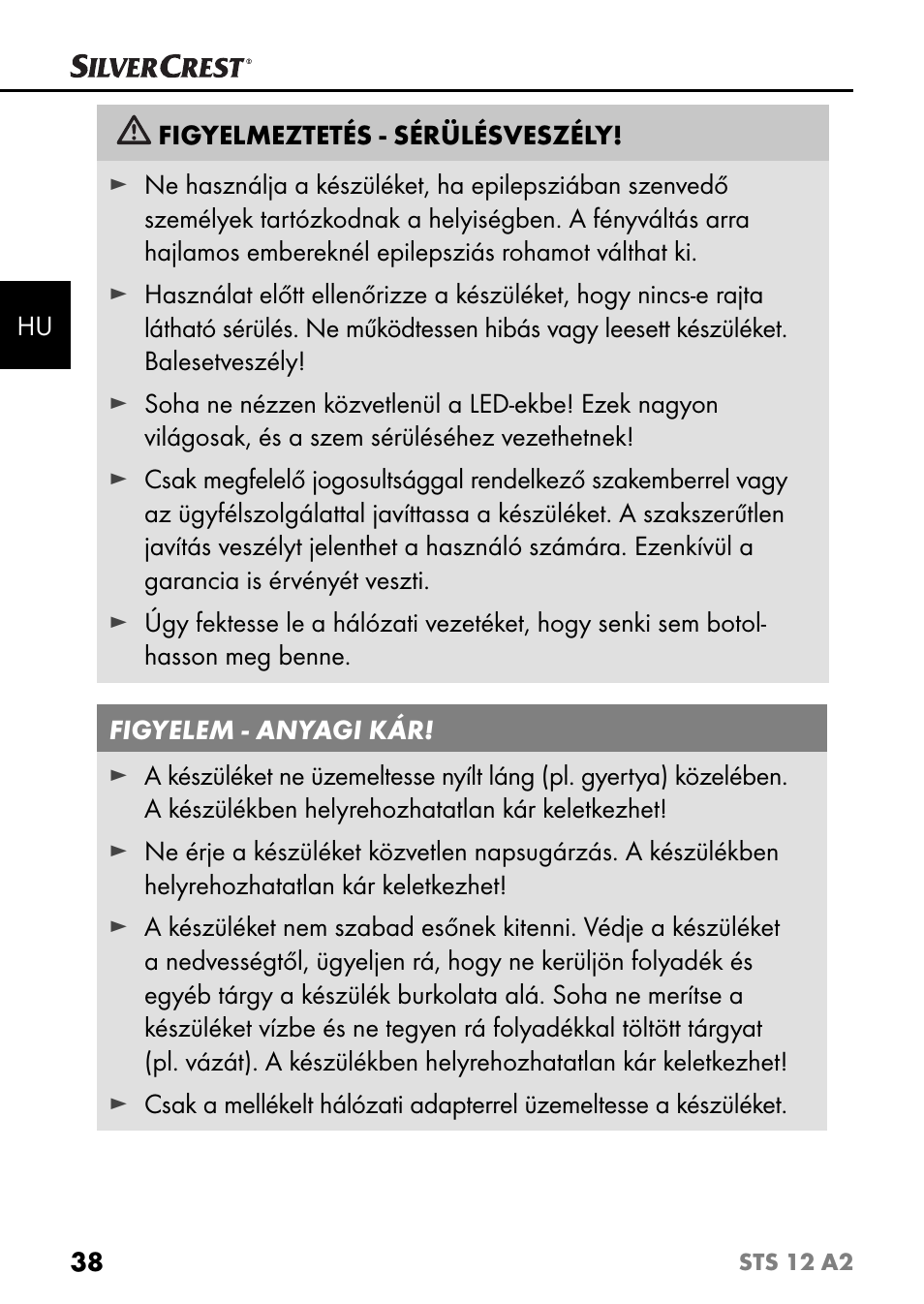 Silvercrest STS 12 A2 User Manual | Page 41 / 116