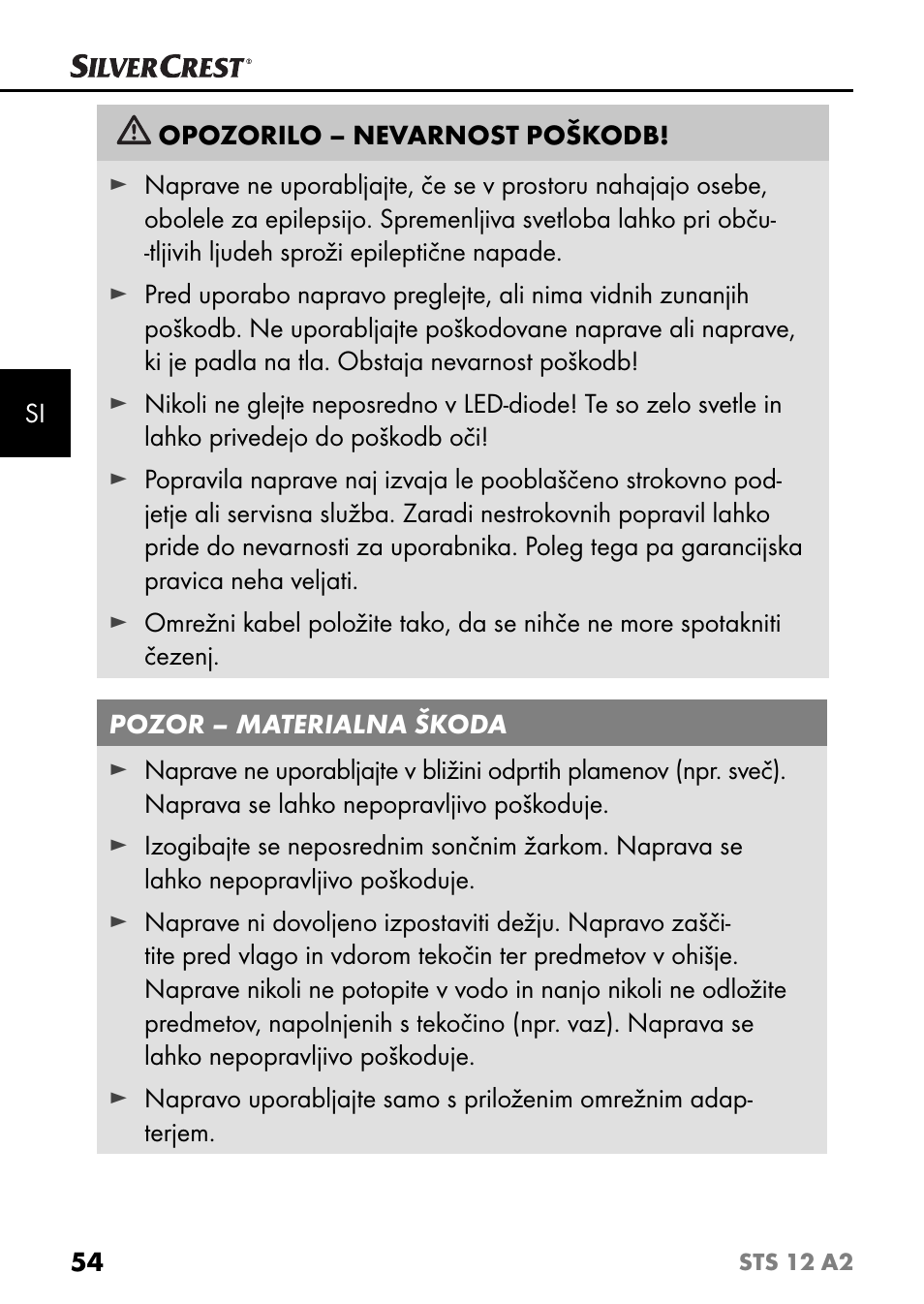 Silvercrest STS 12 A2 User Manual | Page 57 / 116