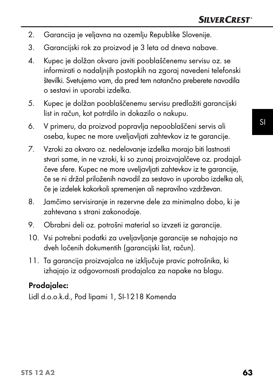 Silvercrest STS 12 A2 User Manual | Page 66 / 116