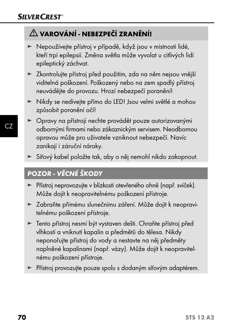 Silvercrest STS 12 A2 User Manual | Page 73 / 116