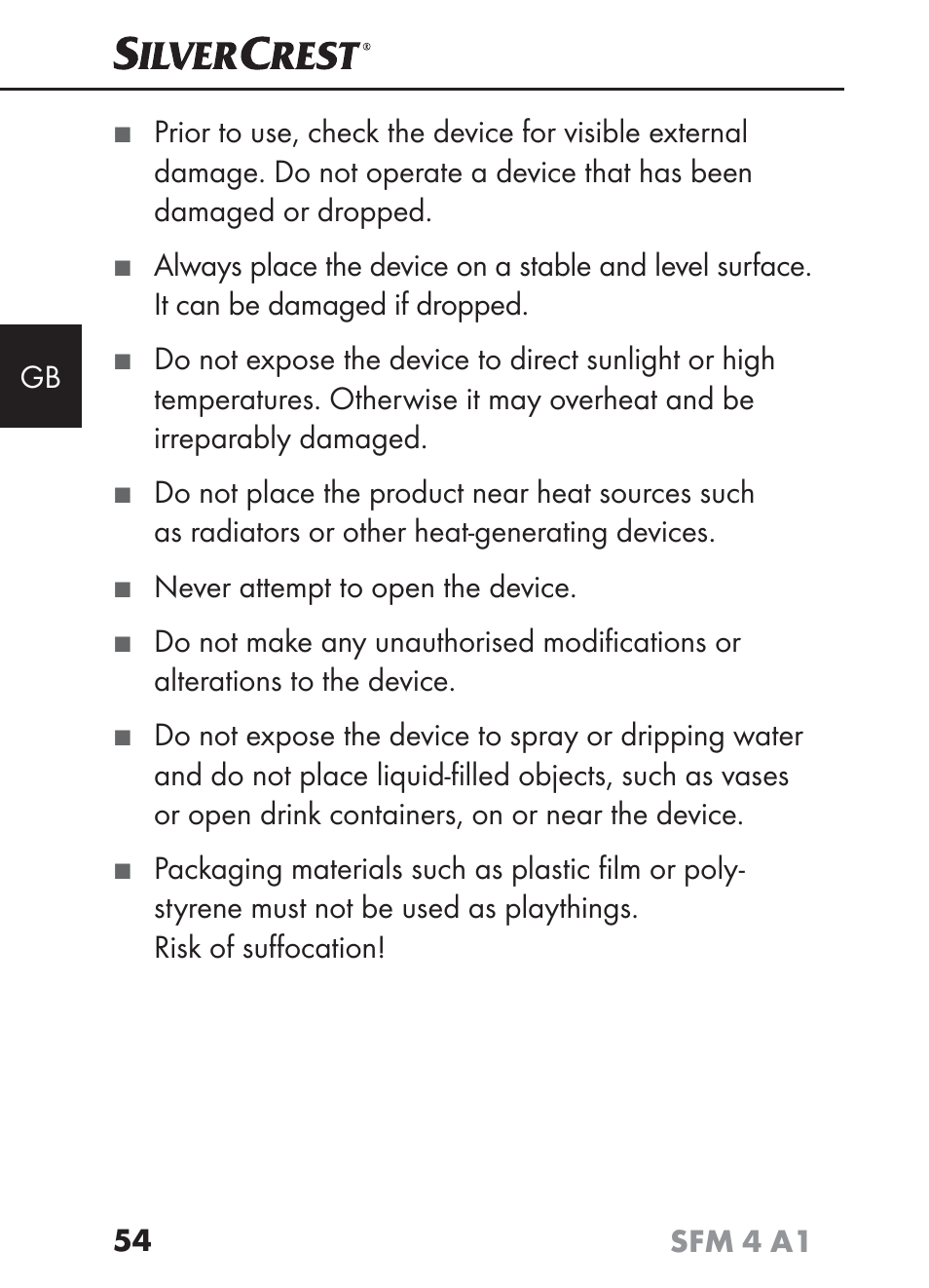 Silvercrest SFM 4 A1 User Manual | Page 58 / 74