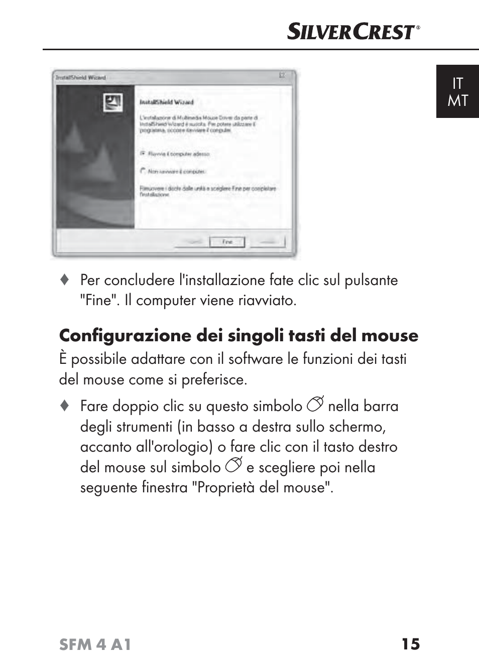 Conﬁ gurazione dei singoli tasti del mouse | Silvercrest SFM 4 A1 User Manual | Page 18 / 97