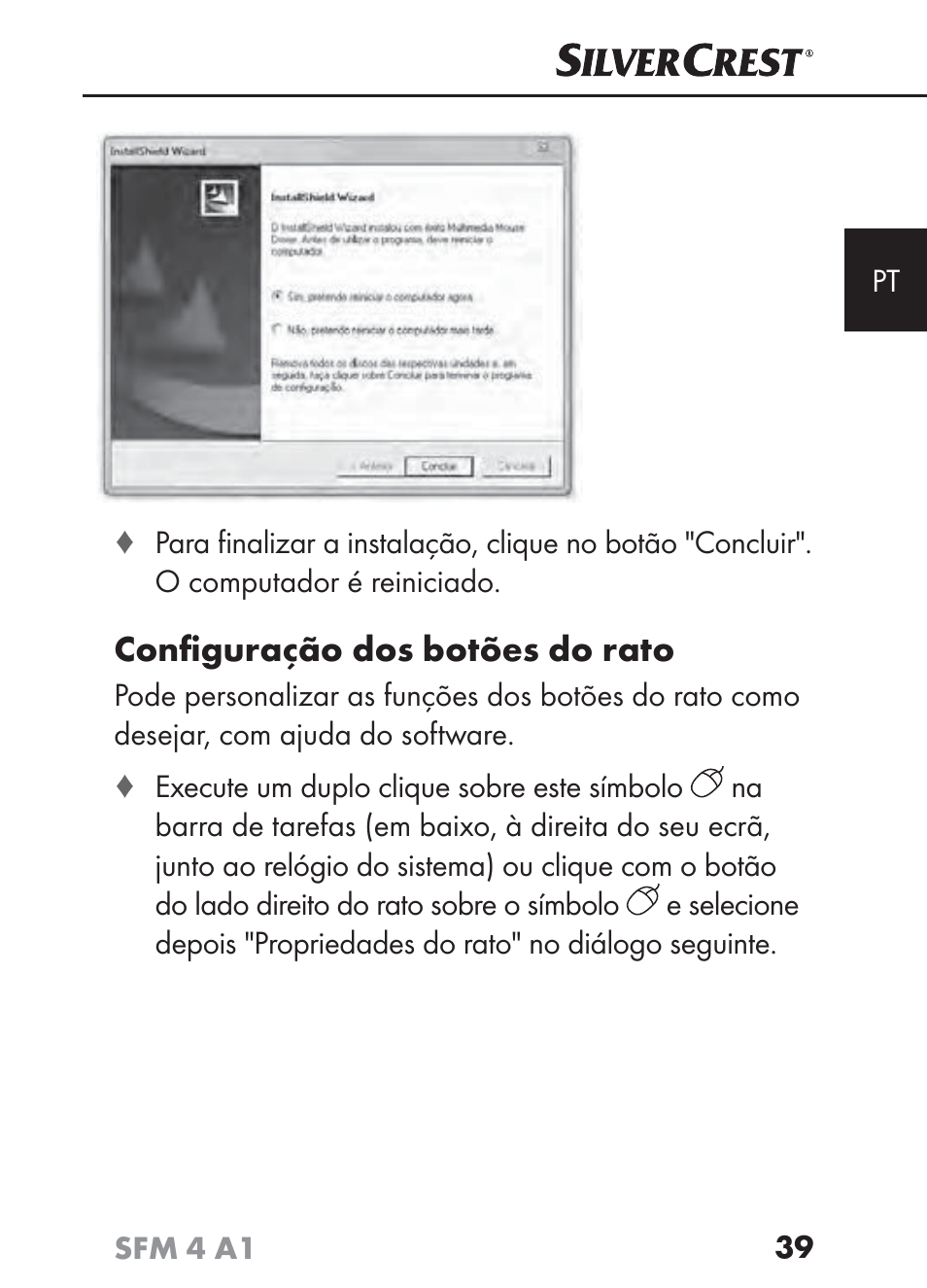 Conﬁ guração dos botões do rato | Silvercrest SFM 4 A1 User Manual | Page 42 / 97