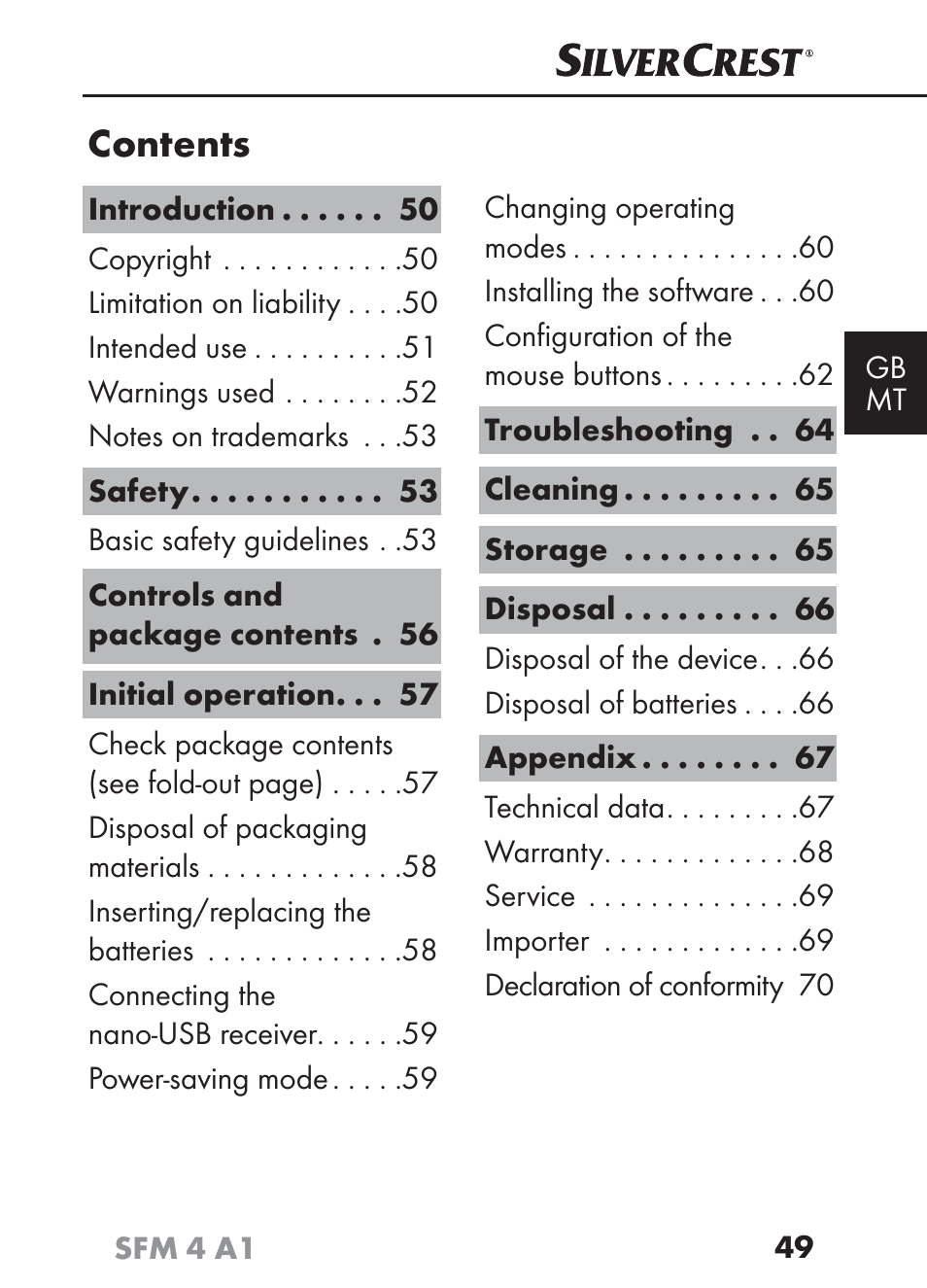 Silvercrest SFM 4 A1 User Manual | Page 52 / 97