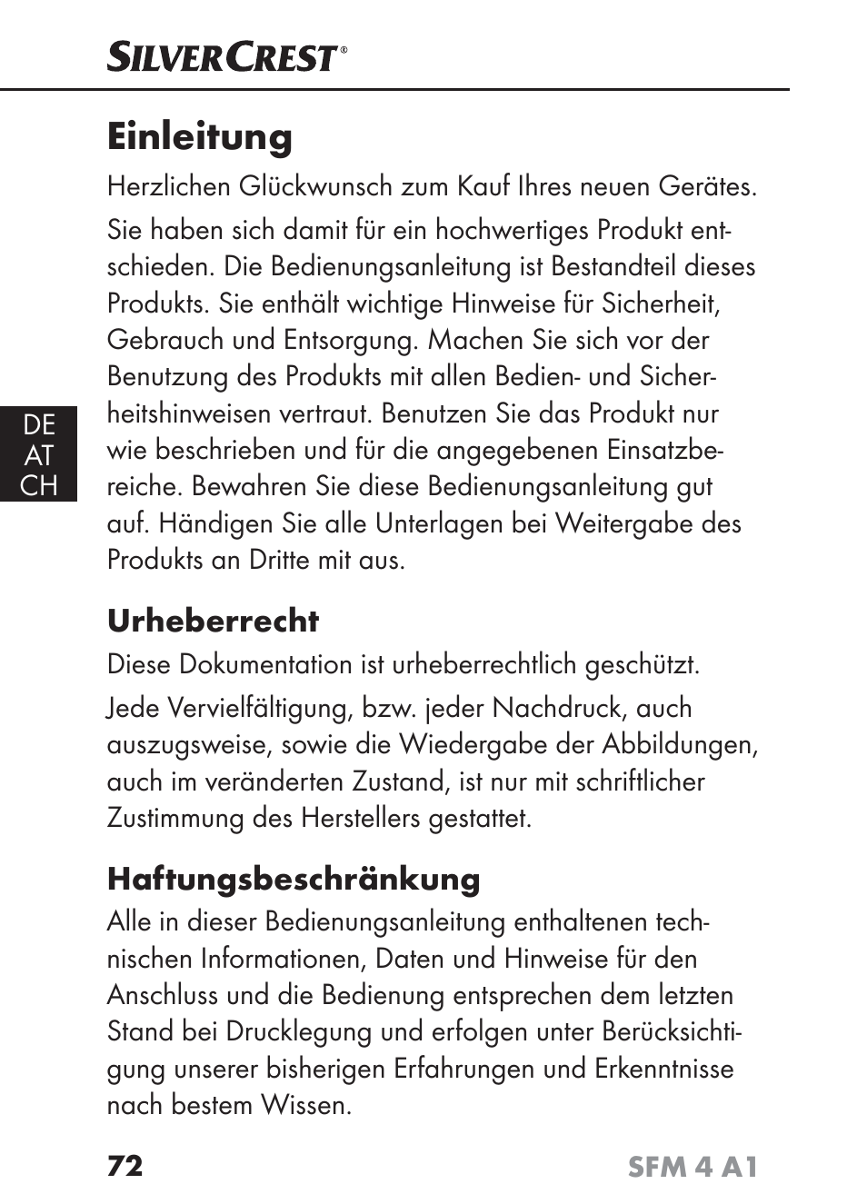 Einleitung | Silvercrest SFM 4 A1 User Manual | Page 75 / 97