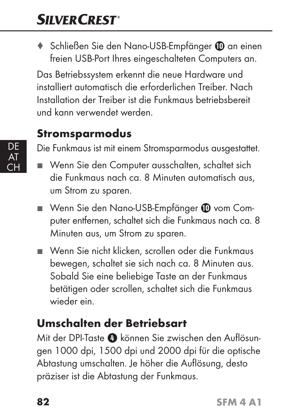 Stromsparmodus, Umschalten der betriebsart | Silvercrest SFM 4 A1 User Manual | Page 85 / 97