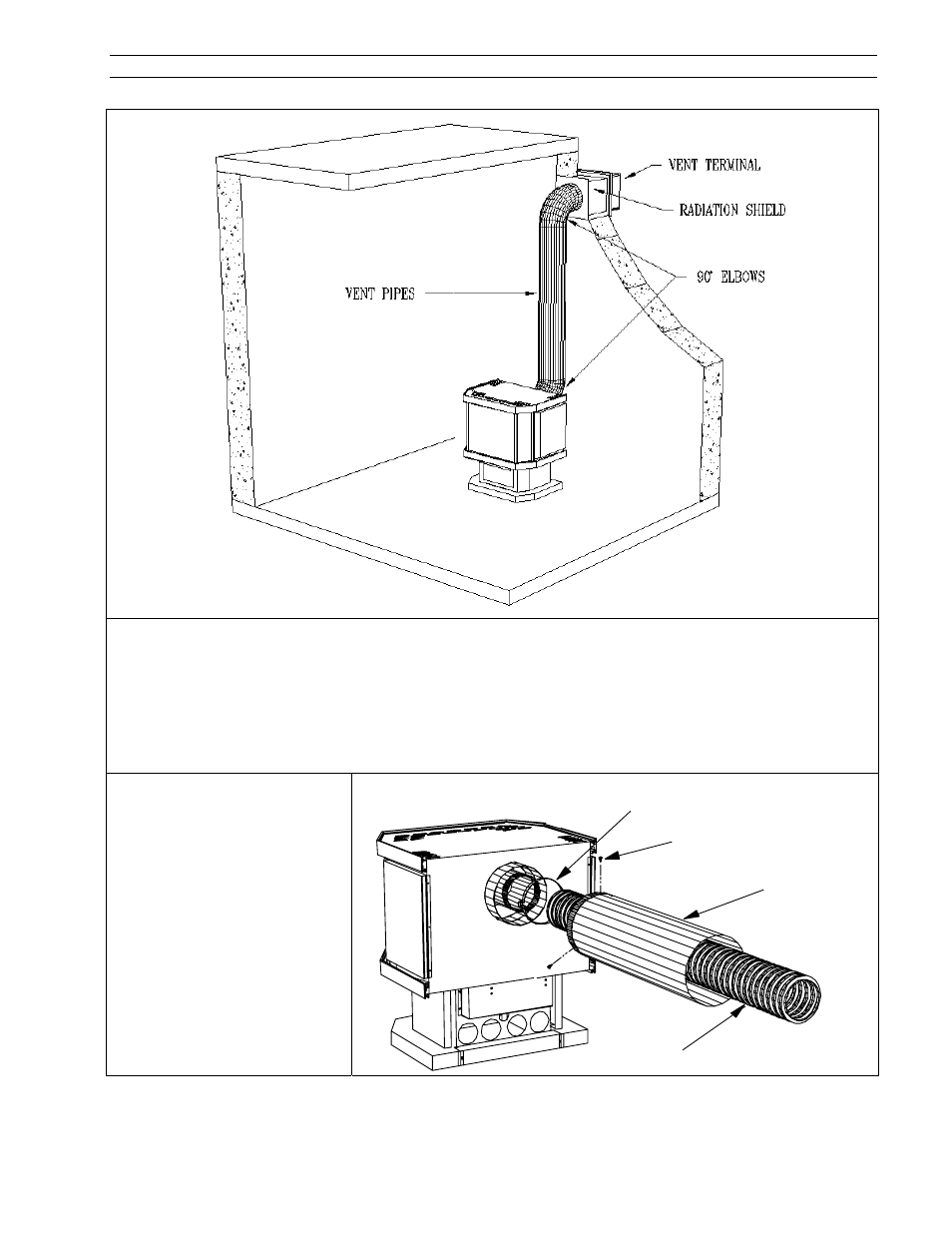 5" locking band, Screws, 5" flexible flue pipe 8"rigid a | Drolet SIT 0.820.634 User Manual | Page 16 / 24