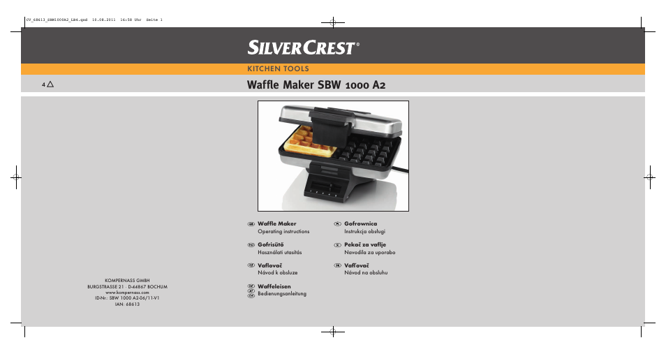 Silvercrest SBW 1000 A2 User Manual | 44 pages