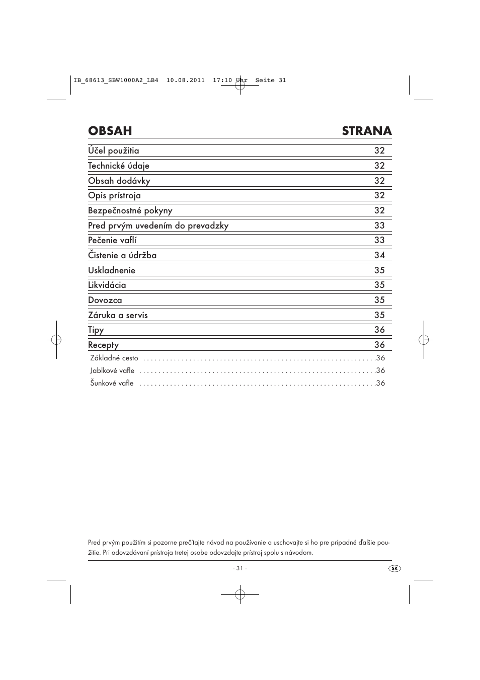 Silvercrest SBW 1000 A2 User Manual | Page 33 / 44