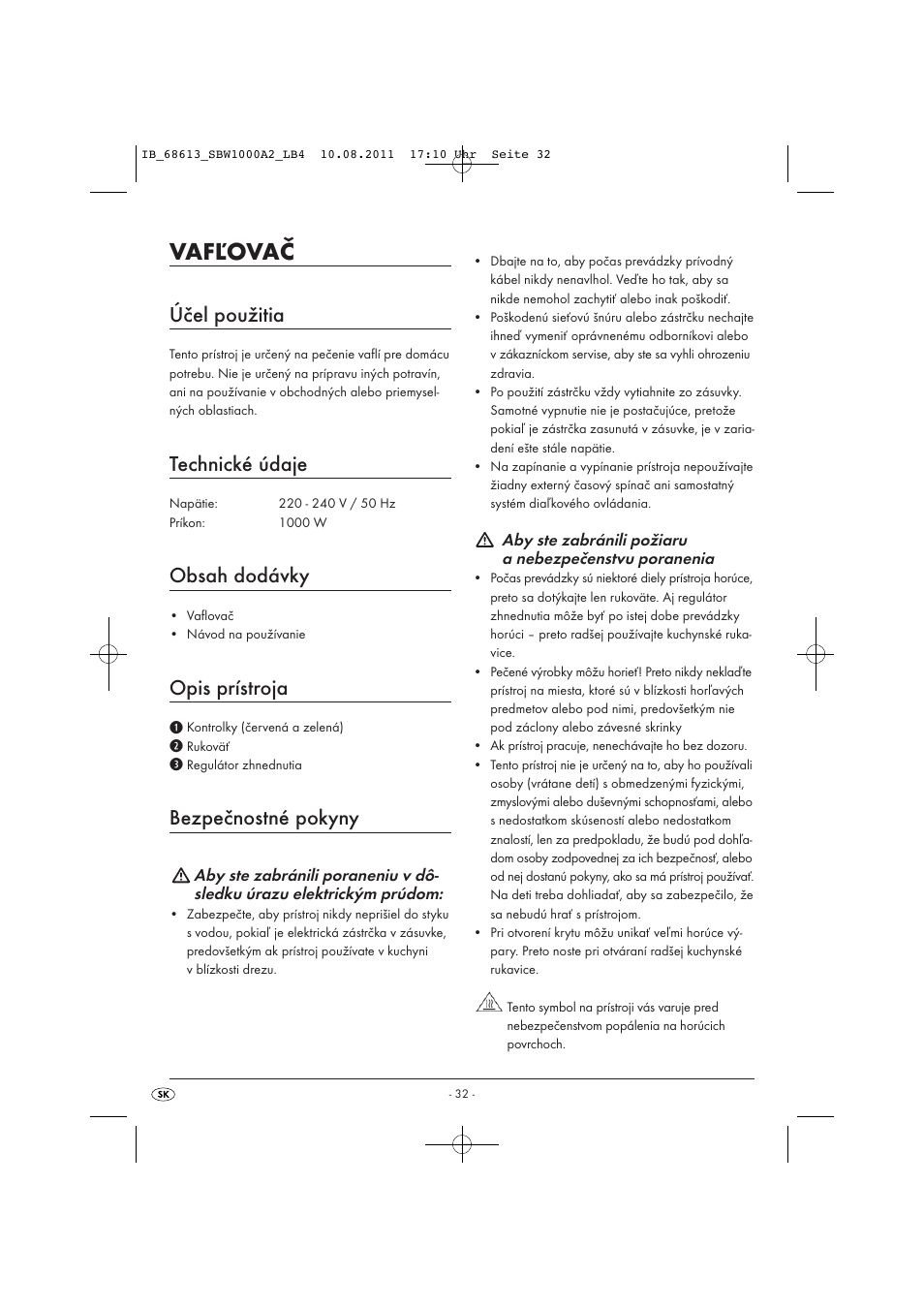 Silvercrest SBW 1000 A2 User Manual | Page 34 / 44