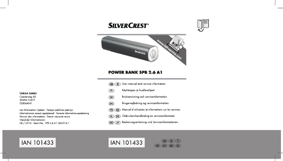 Silvercrest SPB 2.6 A1 User Manual | 108 pages